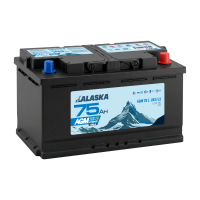 Аккумуляторная батарея ALASKA AGM 75 L  LN3/L3 VRLA 75Ah 760A 280*175*190 обр.