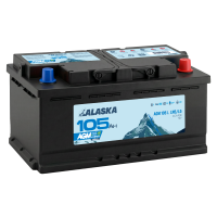 Аккумуляторная батарея ALASKA AGM 105 L  LN5/L5 VRLA 105Ah 900A 355*174*190 обр.
