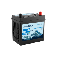 Аккумуляторная батарея ALASKA AGM 55 L 60B24L VRLA 55Ah 440A 236*128*222 обр.