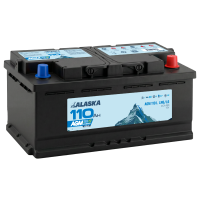 Аккумуляторная батарея ALASKA AGM 110 L  LN6/L6 VRLA 110Ah 990A 394*174*190 обр.